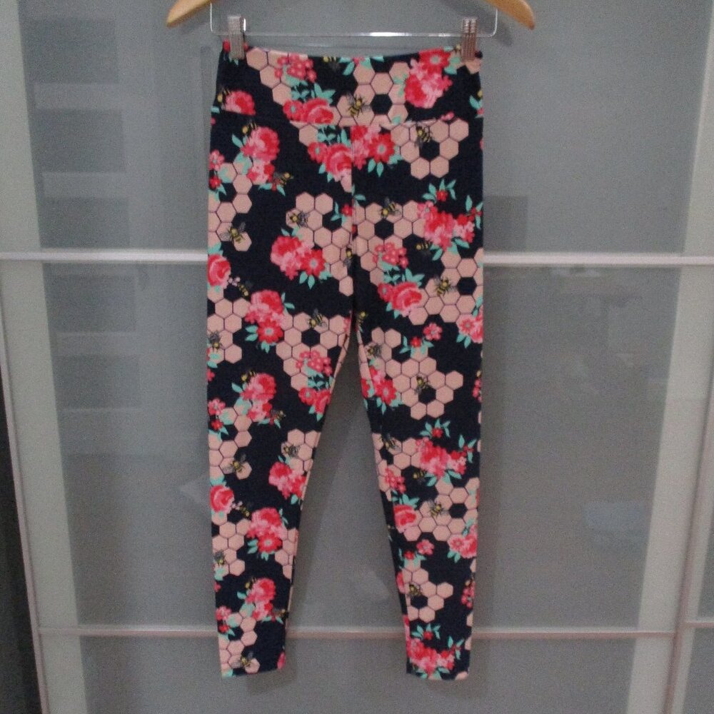 LuLaRoe Bee and Beehive Print Leggings